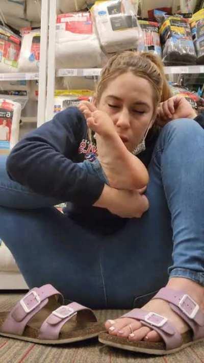 What would you do if you found me worshiping my feet in the aisle?