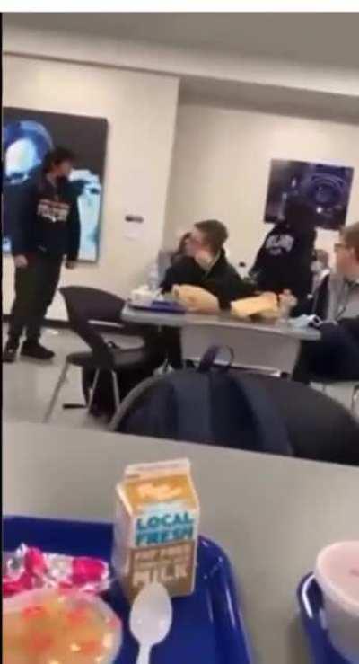 some bitchy bully tries to crack an egg on a poor dudes head…