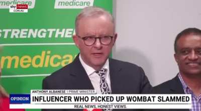 Australia’s Prime Minister publicly daring an American ‘hunting influencer’ who harassed a baby wombat to try the same thing with a crocodile