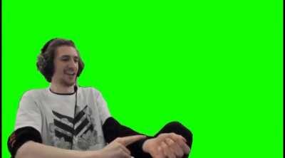 XQC sheesh greenscreen