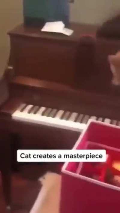 Cat creates a masterpiece