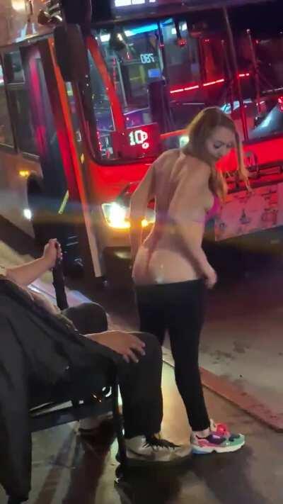 Public lap dance to a stranger