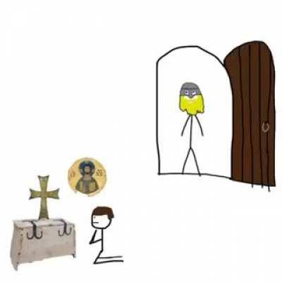 reminder to neopagans that the last thing the pagans did was converted to Christianity (*sound on*)