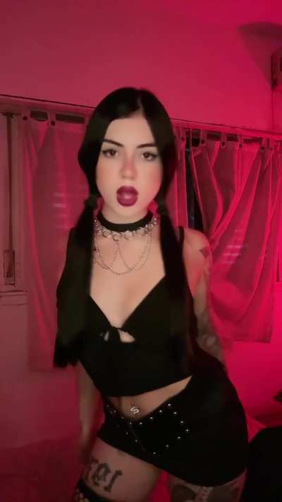 (adult sexy goth version) Wednesday Addams by: Scarlette Thorne