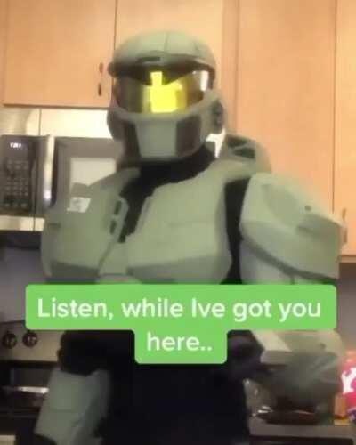 I posted this on doom but I realised it’s halo because both have dark green outfits and everyone said it was the wrong subreddit. Good night everyone. I’m proud of your accomplishments even if you have none. I’m still proud.