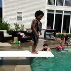 Watch me dive dad !!