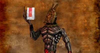 Dagoth Ur goes to Mcdonald's