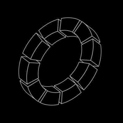 Impossible Ring, made in blender with 3D objects