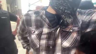 Antifa harrasses a guy filming a protest