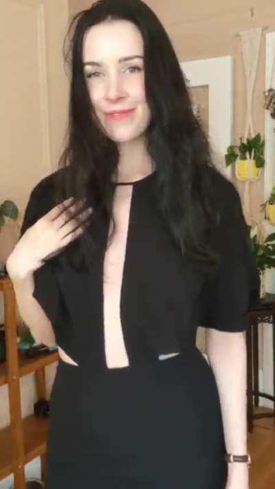 You're kinda cute... maybe look at my boobs?