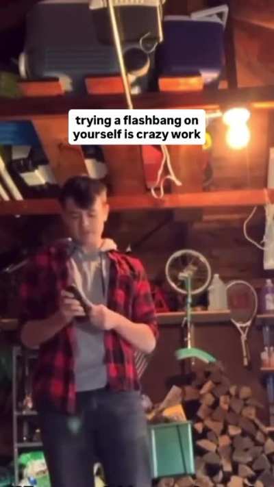 Using a flash bang on yourself