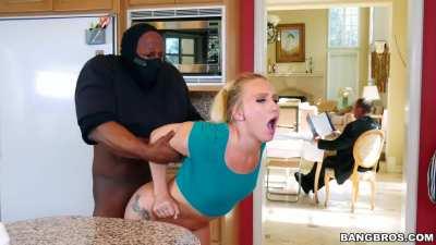 burglar prince yahshua fucks pawg aj applegate behind her step daddy`s back