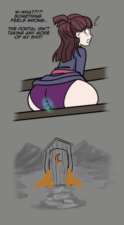 Girl diarrhea toilet animation 