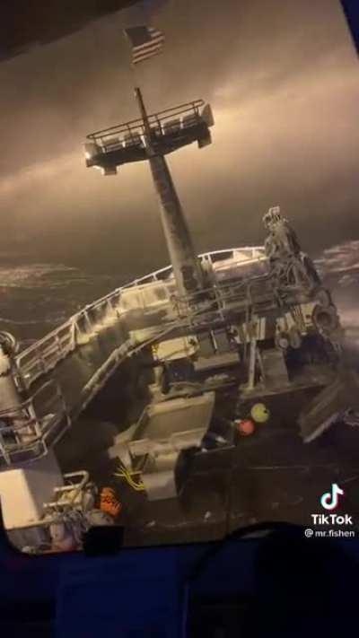 Imagine being hundreds of miles away from land, stuck in this storm