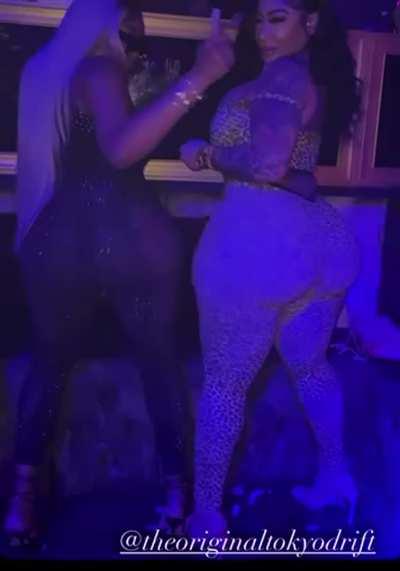 Fake booty in the club