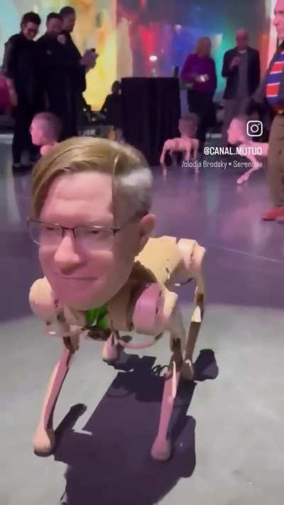 cursed_robodogs with human heads