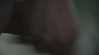 Mia Goth dominant handjob with on screen cumshot