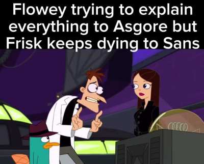 Imagine how annoyed and under pressure Flowey must have felt here