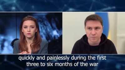 RU POV Mikhailo Podolyak advisor to Zelensky Journalist and lead negotiator says that 3 to 6 months into the war they should've killed more pro Russian Ukrainian's.
