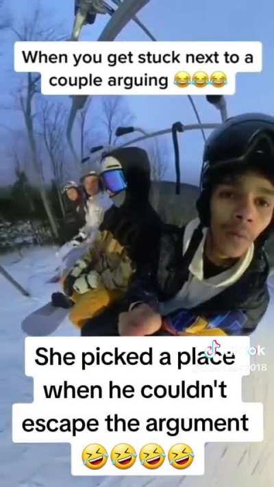 When you get stuck next to a couple arguing