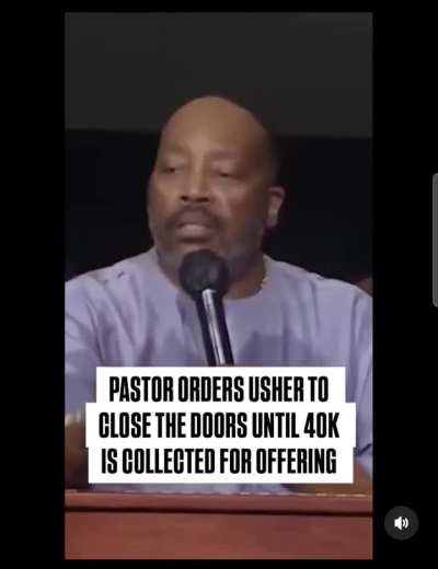 Pastor forces congregation to donate by locking them in