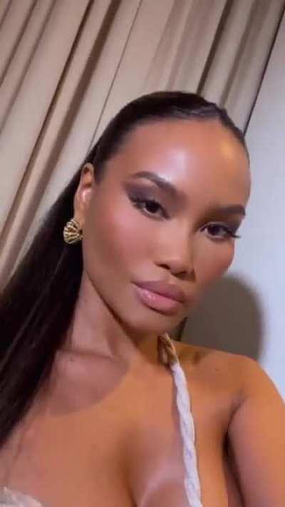 Close-up of her dress