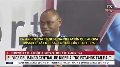 Ministro de Nigeria se compara con Argentina y exclama: 