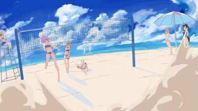 Starter beach battle! [ft.Ayanami, Javelin, Z23, & Laffey] (gif)