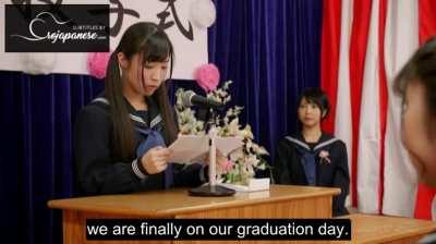Graduation ceremonies in Japan are a mouthful. | SDDE-535: High School Graduation - Yuzuka Shirai, Noa Eikawa, Makoto Toda, Hikaru Misaki, Yuna Ishikawa | JAV with English Subtitles | EroJapanese.com