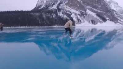 The other day Lake Louise flash froze and created possibly the most beautiful ODR I've ever seen.