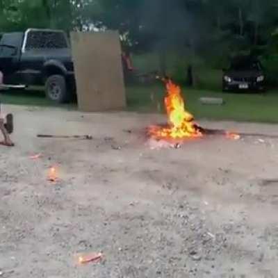 Sledgehammer to the spray paint