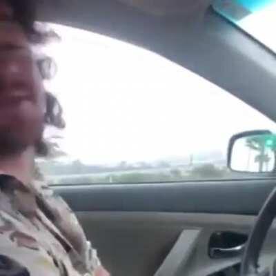 [video] musician is overwhelmed with joy from hearing his song on the radio for the first time