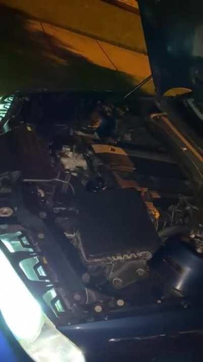 Nephew came up from California, he showed me this. Only thing holding it in is hopes and dreams and the trans tunnel. ALL mounts separated.