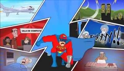 Propaganda del gobierno venezolano, mostrando a Maduro como 