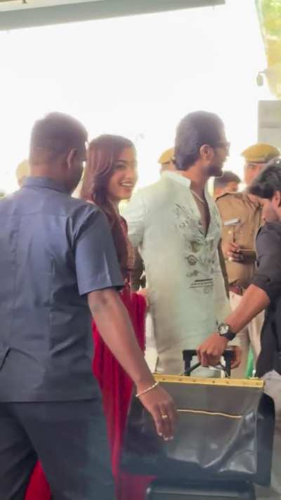 Vijay and Rashmika make their first appearance post wedding In Udaipur