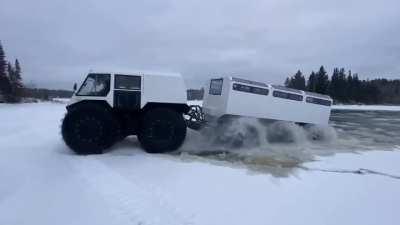 A literal all terrain vehicle...