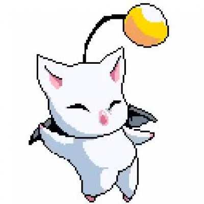 I made a pixel Moogle animation! ^^