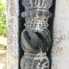 Stone pillar with a Stone Ball inside. The carving is from the Yadgiri district of Karnataka State India