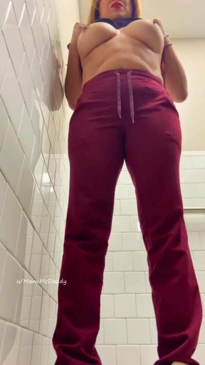 Dropping my 37 yr old milf titties at work