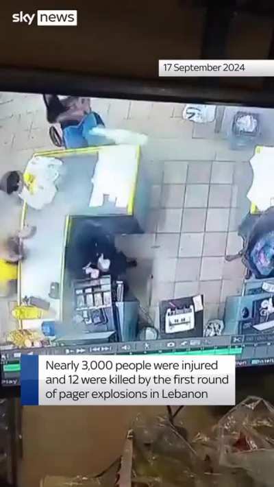 Customer's pager explodes near cashier in Lebanon 