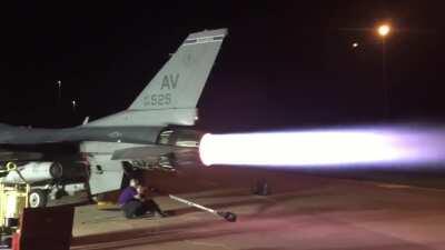 A F-16 After burner.