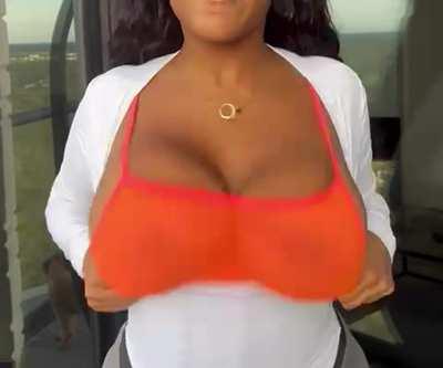 You love these tits going for you?
