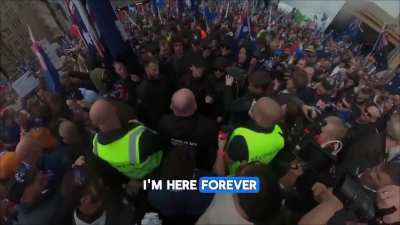 Sinhalese Sri Lankan joins anti-Indian immigration protest in Australia.. Tbh he deserved it