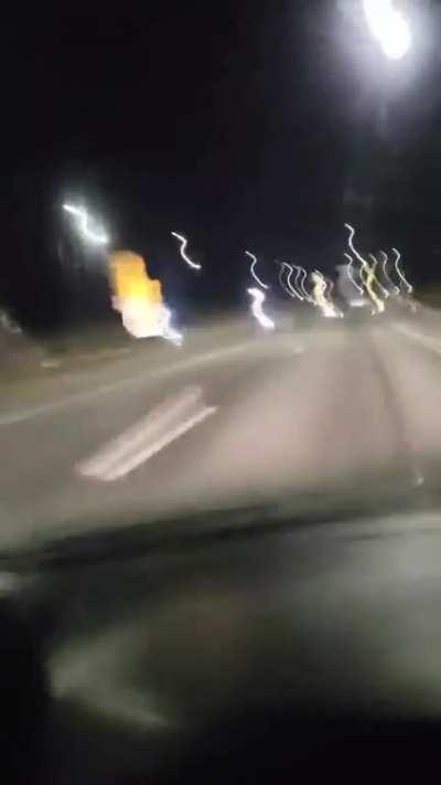 High speed head on crash. (Both drivers dead).