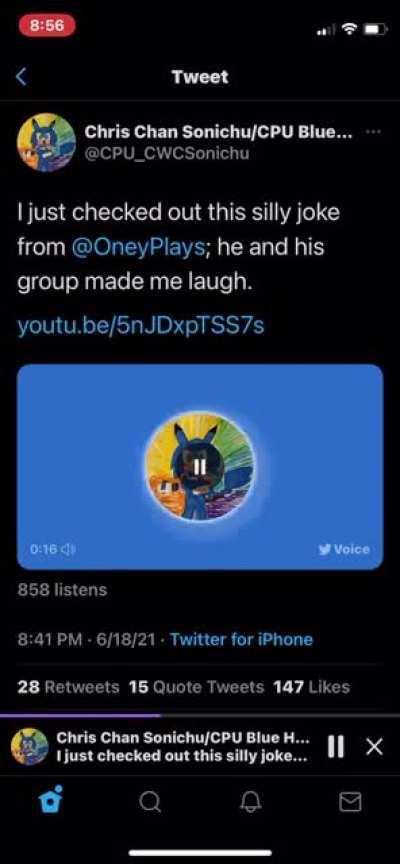 Chris Chan found Oney and friends joke quite hilarious!