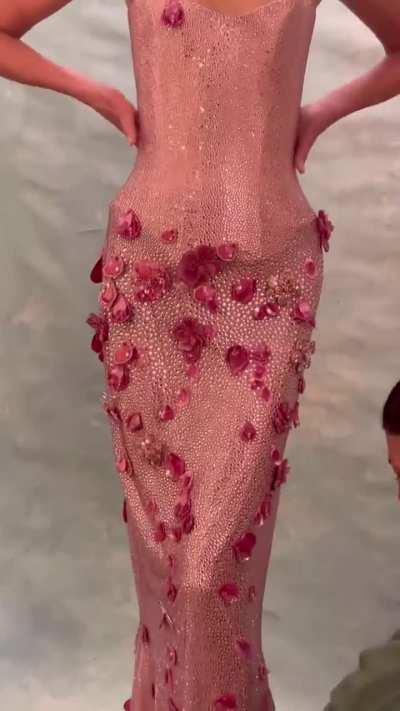 Pink Swarovski dress for the Met Gala 2024