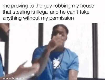 Looking for GIF template of guy explaining something to another guy on his laptop and him realizing it