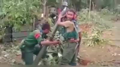 [Myanmar/Burma]Supposed footage of Shan State Army-North firing mortars at the MNDAA on June 1