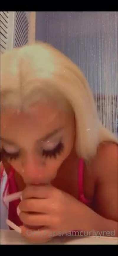 She can’t suck dick but here y’all go