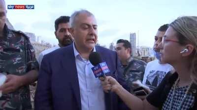 Mayor of the Lebanese capital of Beirut in tears while addressing reporters a few hours after the massive explosion rocked the city